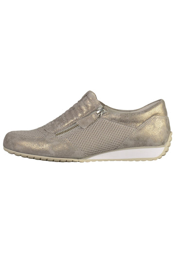 Gabor Halbschuhe Leder/Textil Silber - surf4shoes