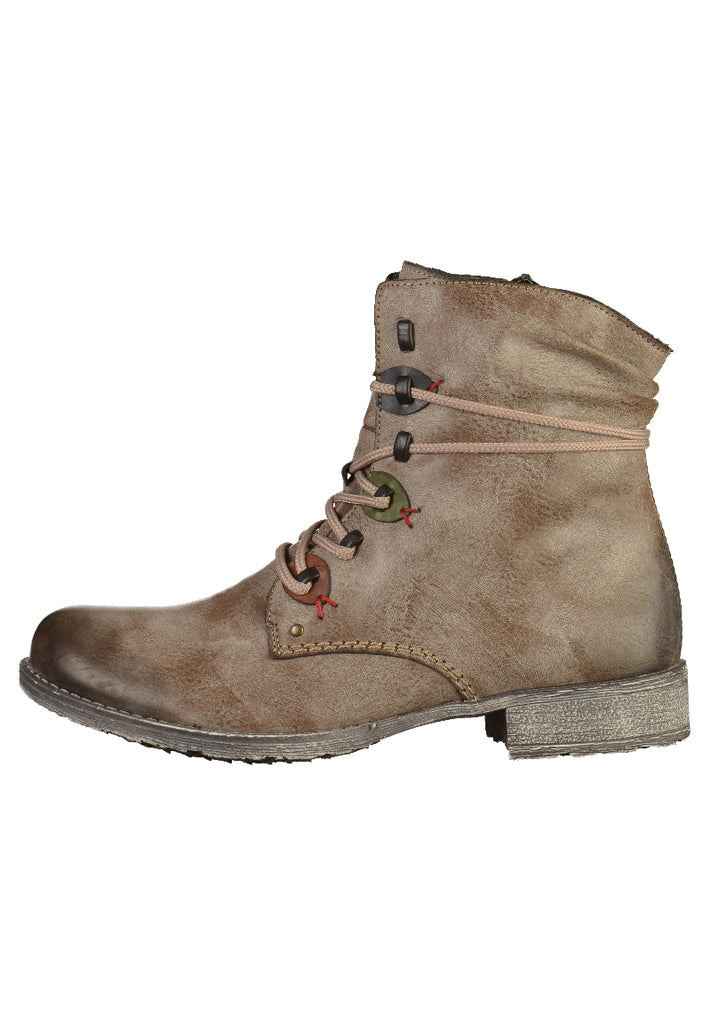 Rieker Stiefelette Lederimitat Braun - surf4shoes