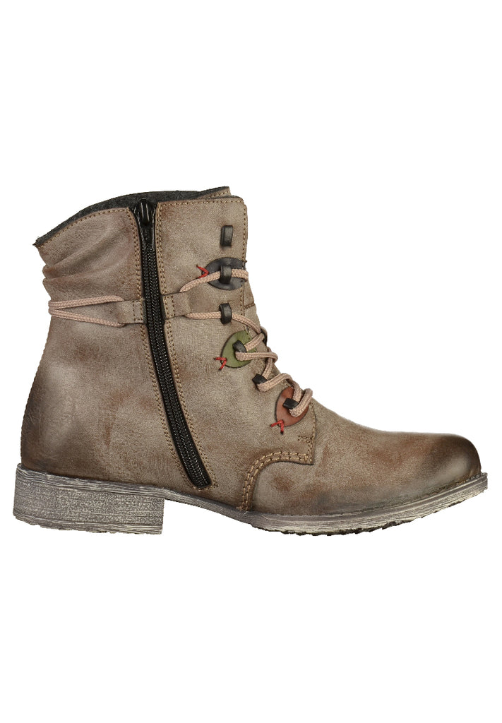 Rieker Stiefelette Lederimitat Braun - surf4shoes