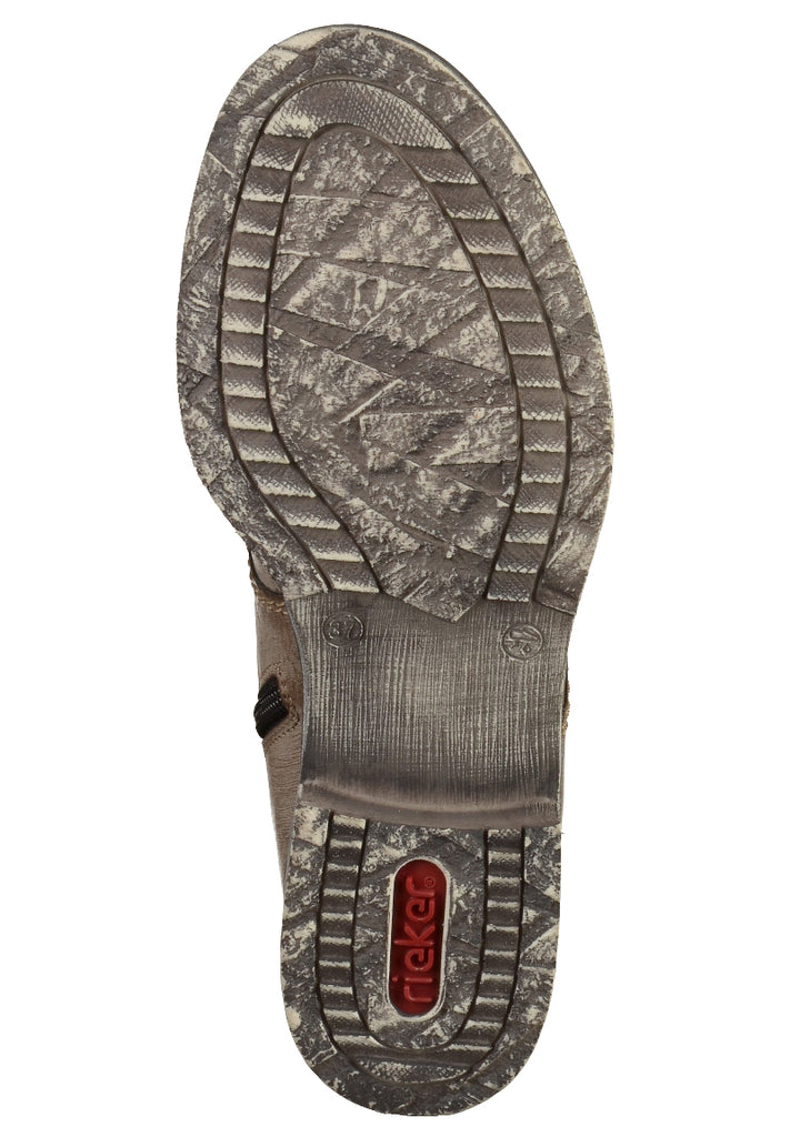 Rieker Stiefelette Lederimitat Braun - surf4shoes