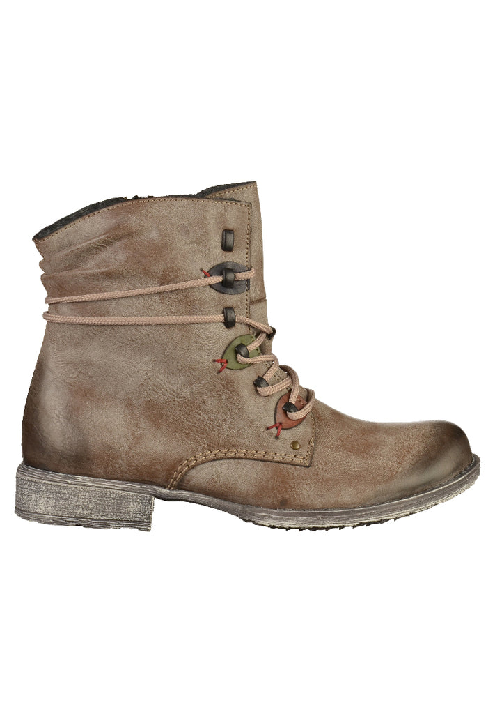 Rieker Stiefelette Lederimitat Braun - surf4shoes