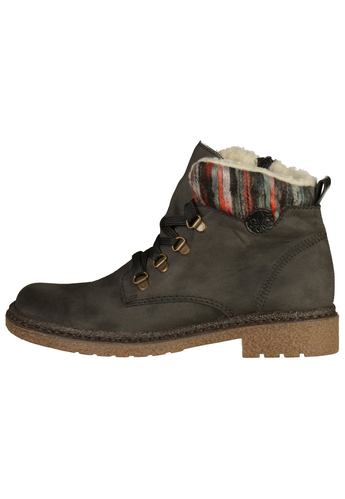 Rieker Stiefelette Lederimitat Grau - surf4shoes