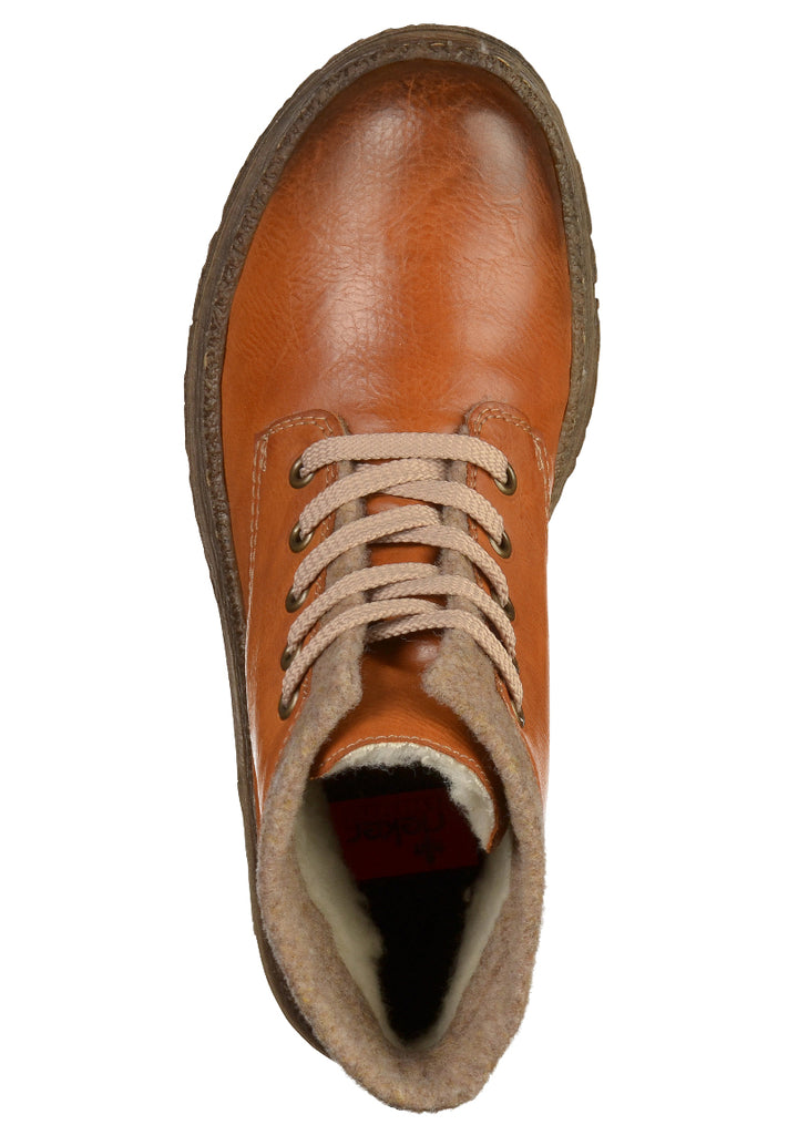 Rieker Stiefelette Lederimitat Braun - surf4shoes