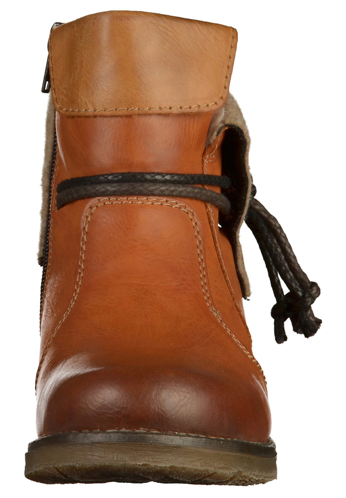 Rieker Stiefelette Lederimitat Braun - surf4shoes