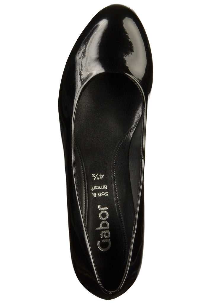 Gabor Pumps Lederimitat Schwarz - surf4shoes