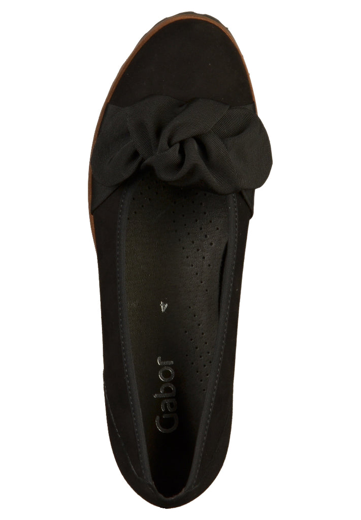 Gabor Slipper Nubukleder Schwarz - surf4shoes