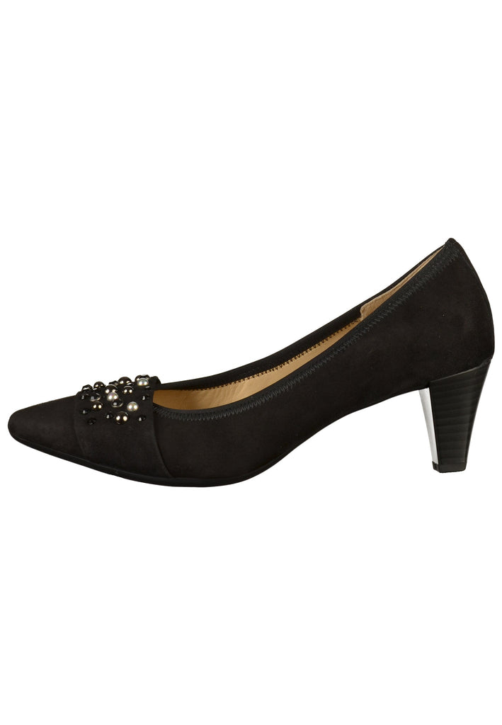 Gabor Pumps Nubuk / Naturleder Schwarz - surf4shoes
