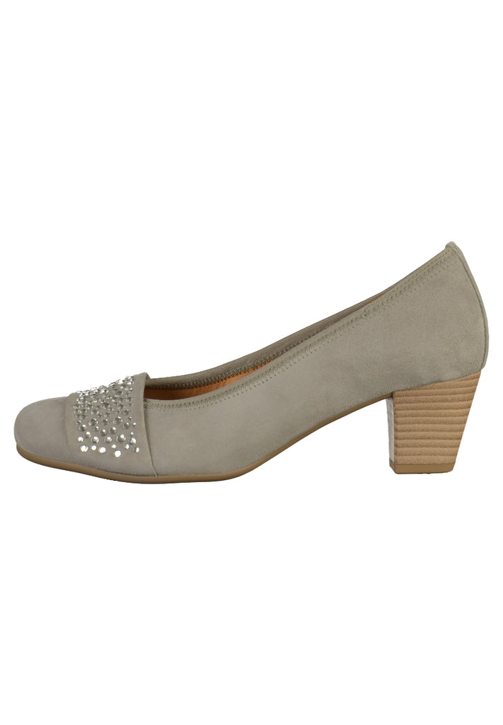 Gabor Pumps Nubukleder Grau - surf4shoes