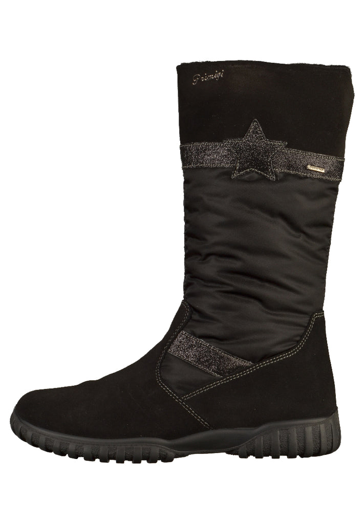 Primigi Stiefel Leder/Textil Schwarz - surf4shoes