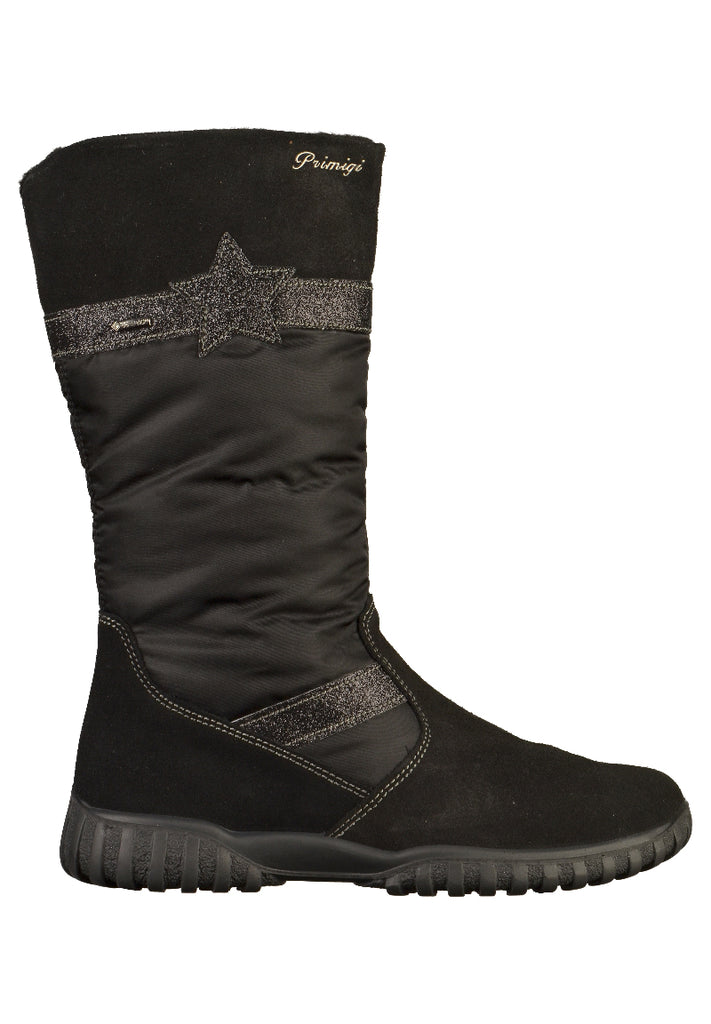 Primigi Stiefel Leder/Textil Schwarz - surf4shoes