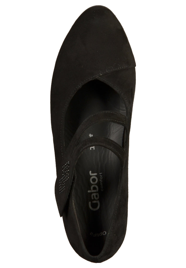 Gabor Pumps Nubukleder Schwarz - surf4shoes