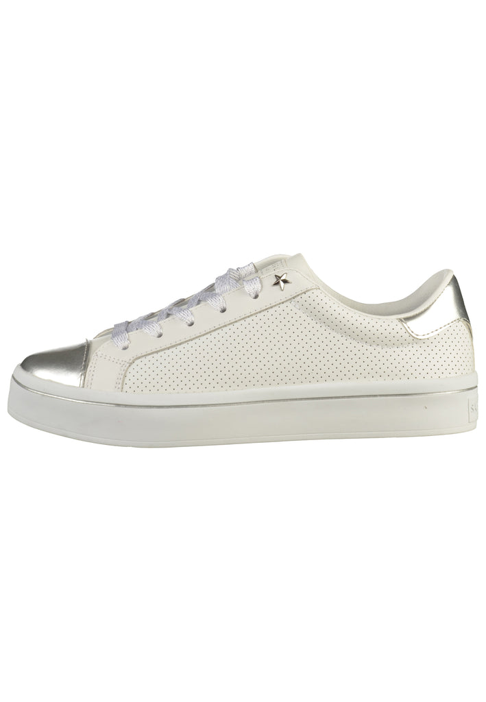 Skechers Sneaker Leder Weiß/Silber - surf4shoes