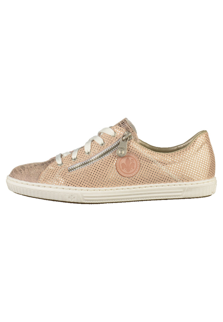 Rieker Sneaker Lederimitat Beige - surf4shoes