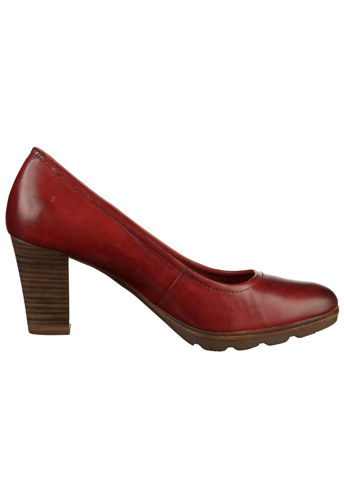 Tamaris Pumps Leder Rot - surf4shoes