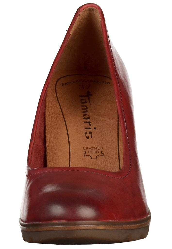 Tamaris Pumps Leder Rot - surf4shoes