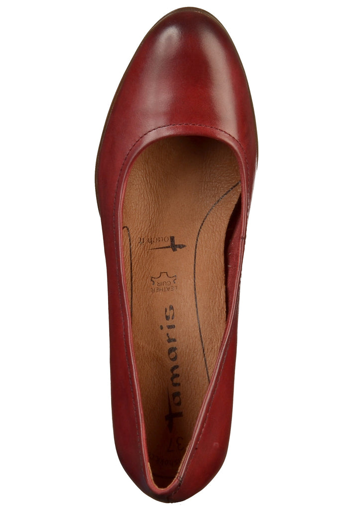 Tamaris Pumps Leder Rot - surf4shoes