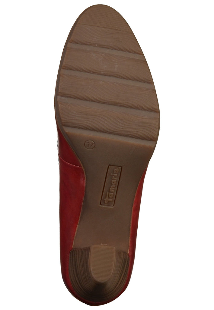 Tamaris Pumps Leder Rot - surf4shoes
