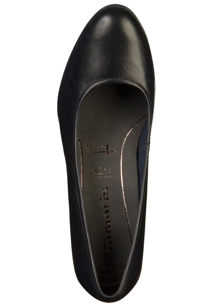 Tamaris Pumps Leder Navy - surf4shoes