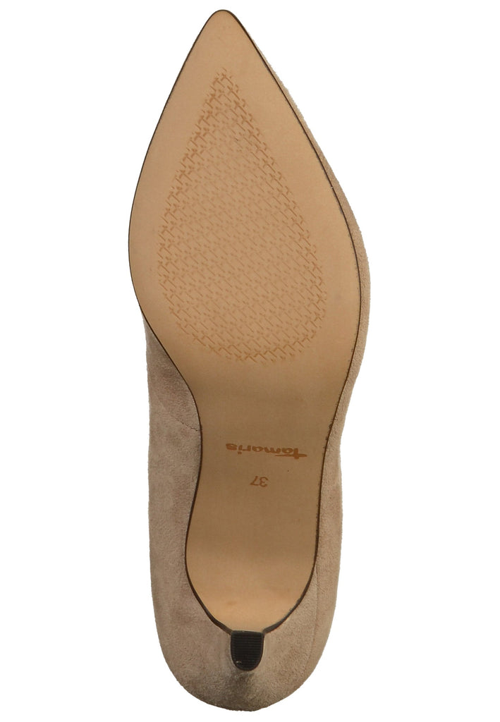 Tamaris Pumps Leder Taupe - surf4shoes