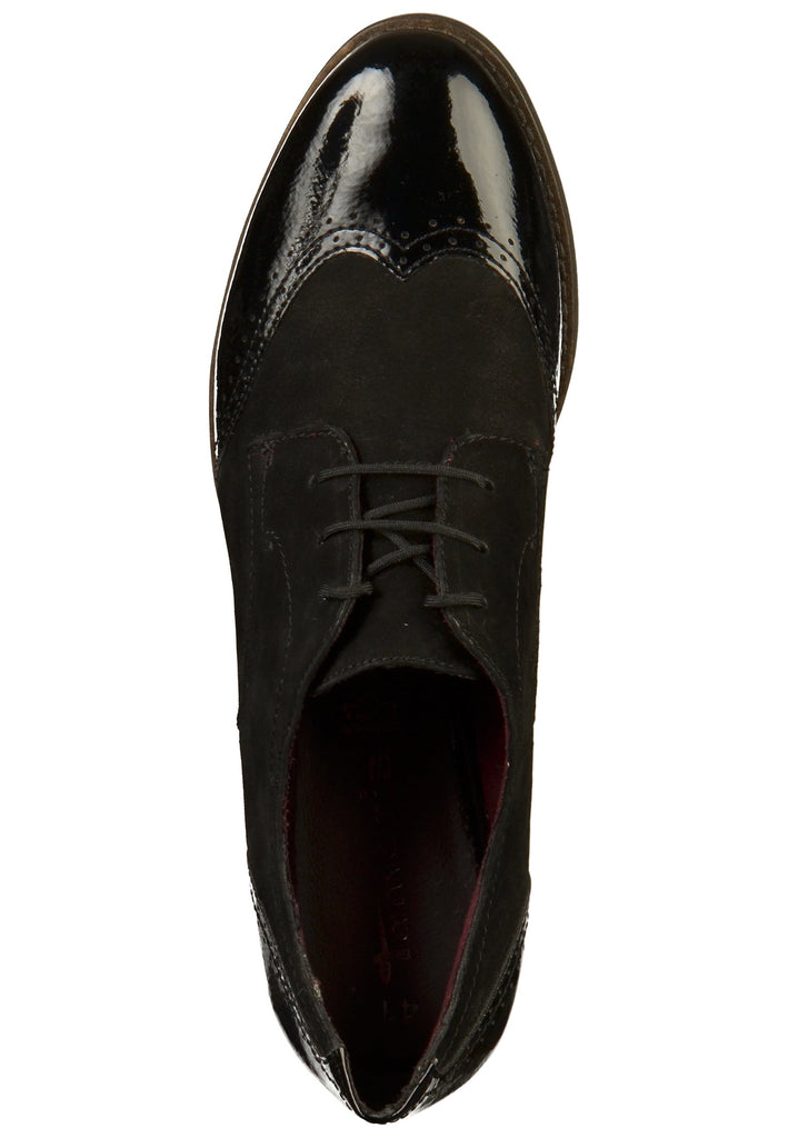 Tamaris Halbschuhe Leder/Textil Schwarz - surf4shoes