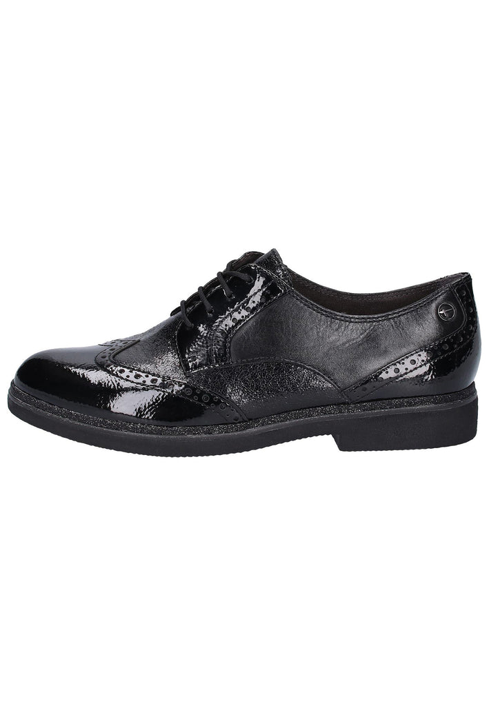 Tamaris Halbschuhe Leder/Textil Schwarz - surf4shoes