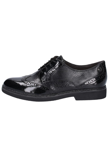 Tamaris Halbschuhe Leder/Textil Schwarz - surf4shoes