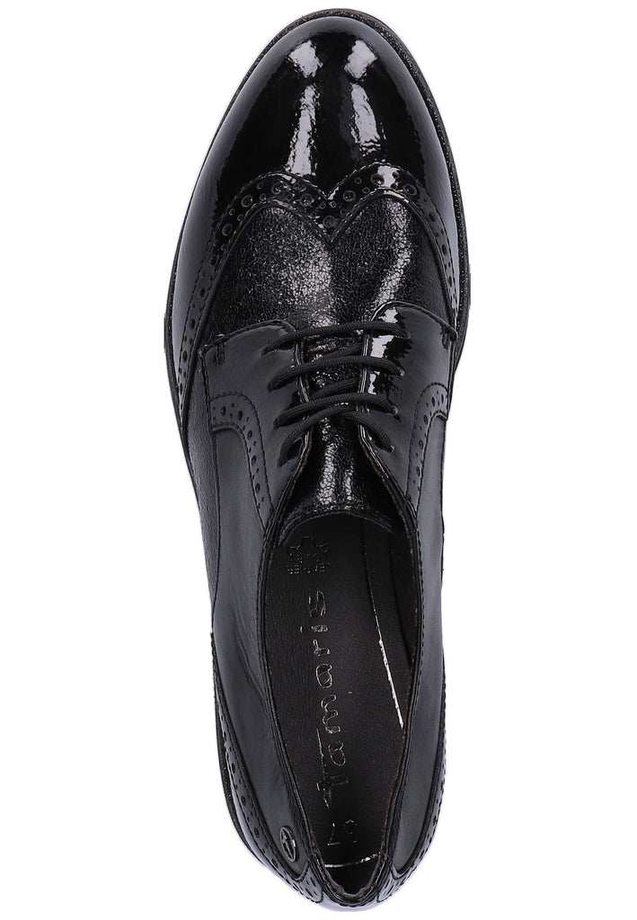 Tamaris Halbschuhe Leder/Textil Schwarz - surf4shoes