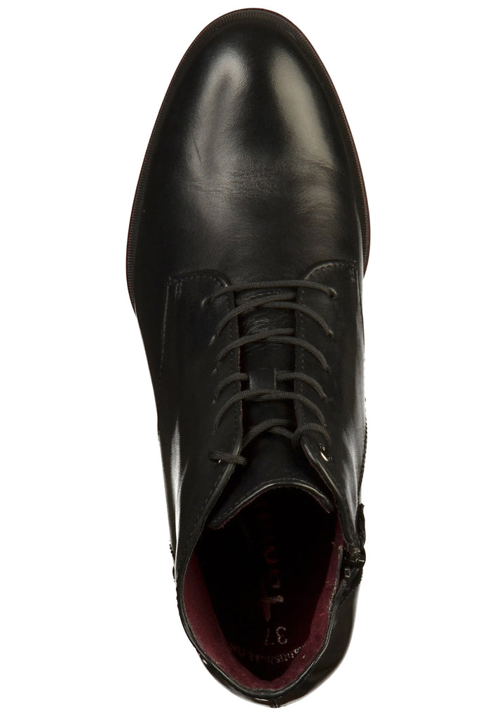 Tamaris Stiefelette Leder Schwarz - surf4shoes