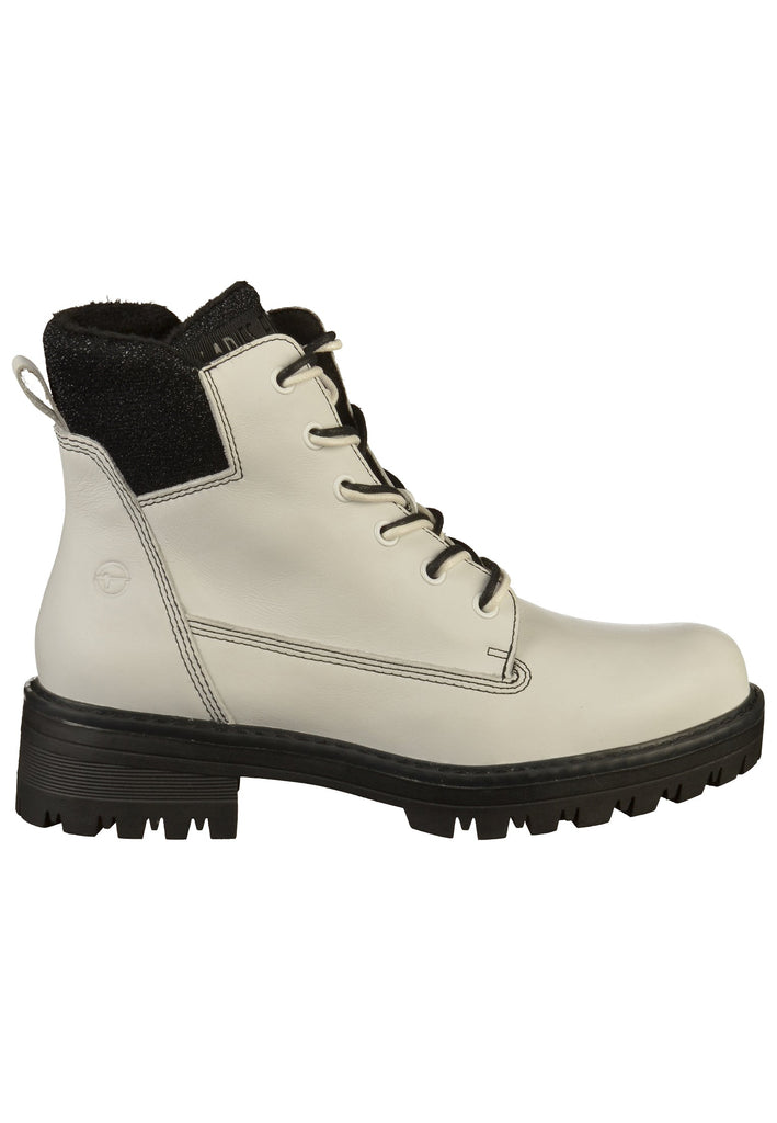 Tamaris Stiefelette Leder Weiß - surf4shoes