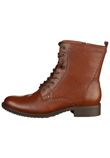 Tamaris Stiefelette Leder Cognac - surf4shoes