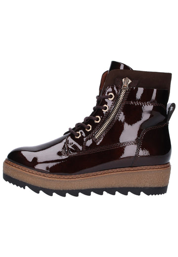 Tamaris Stiefelette Lederimitat/Textil Dunkelbraun - surf4shoes