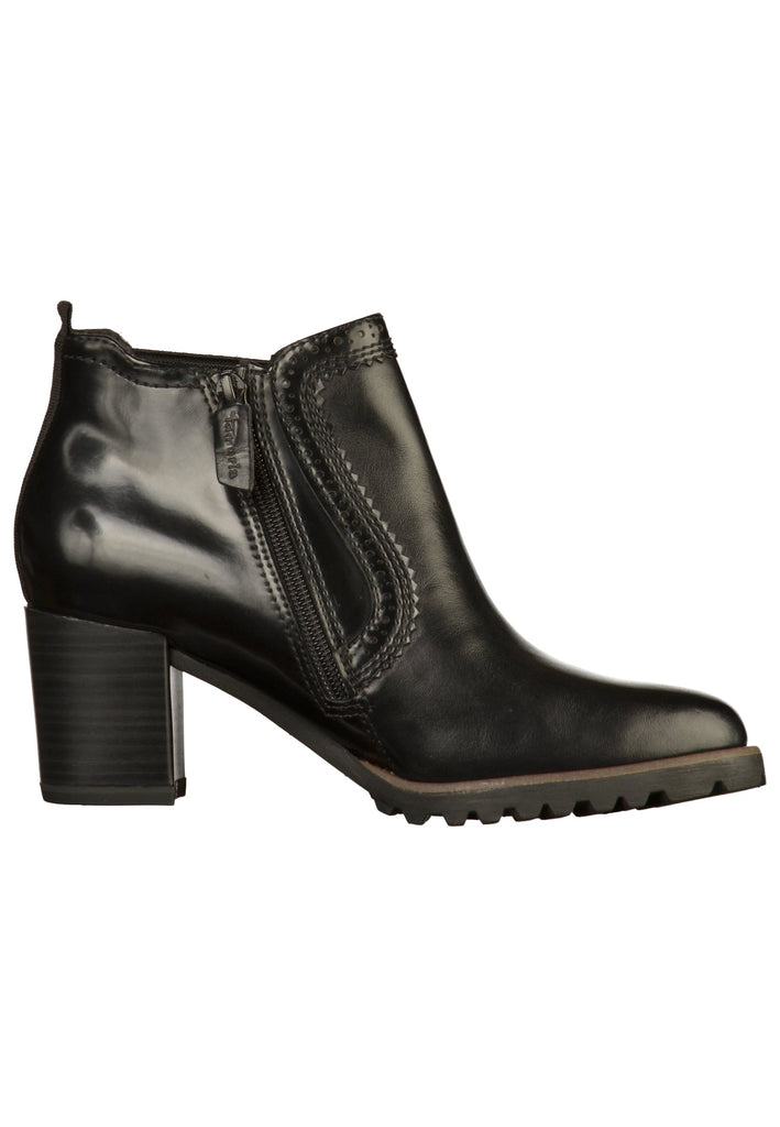 Tamaris Stiefelette Leder Schwarz - surf4shoes