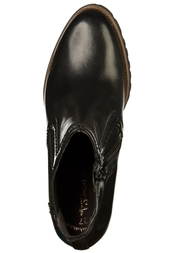 Tamaris Stiefelette Leder Schwarz - surf4shoes