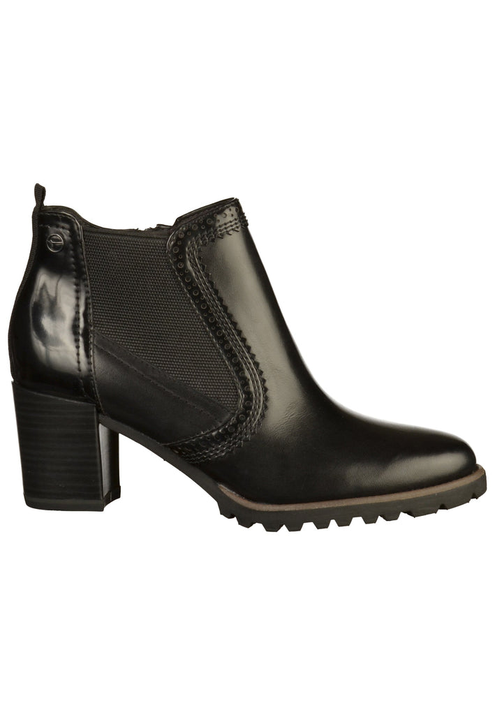 Tamaris Stiefelette Leder Schwarz - surf4shoes
