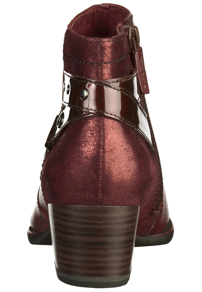 Tamaris Stiefelette Leder/Textil Bordeaux - surf4shoes