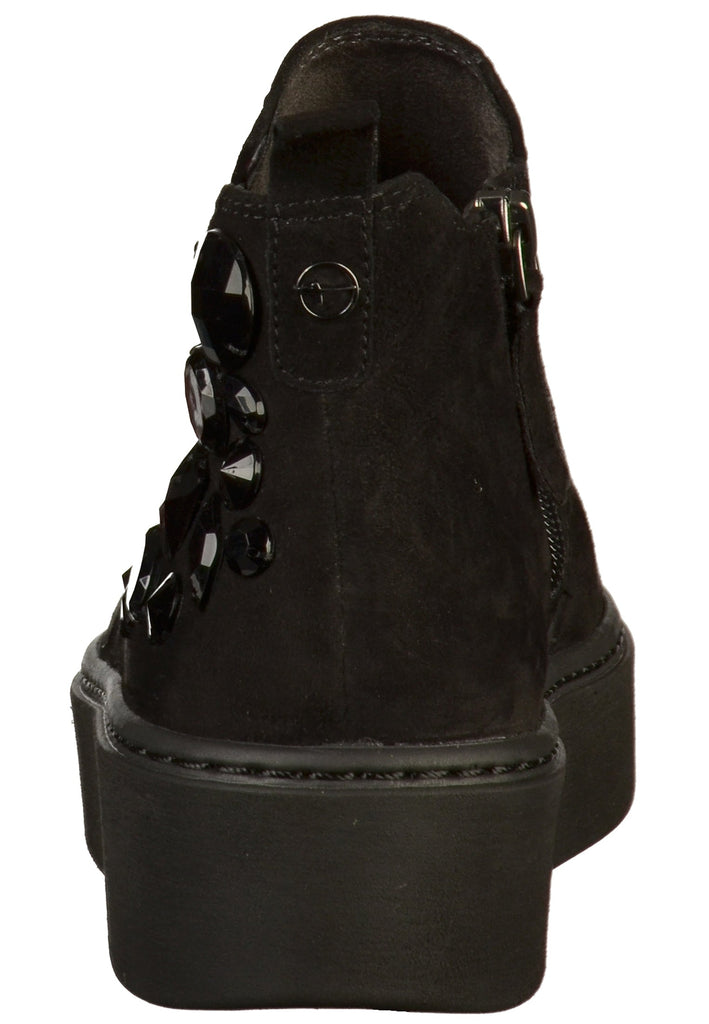 Tamaris Stiefelette Leder Schwarz - surf4shoes