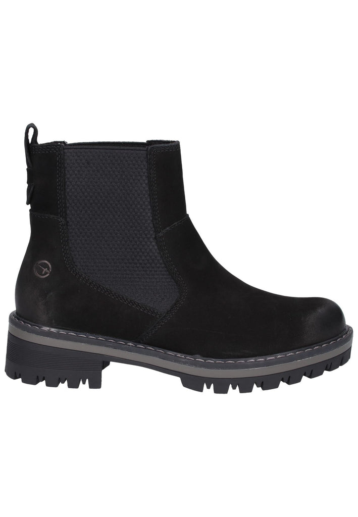 Tamaris Stiefelette Leder Schwarz - surf4shoes