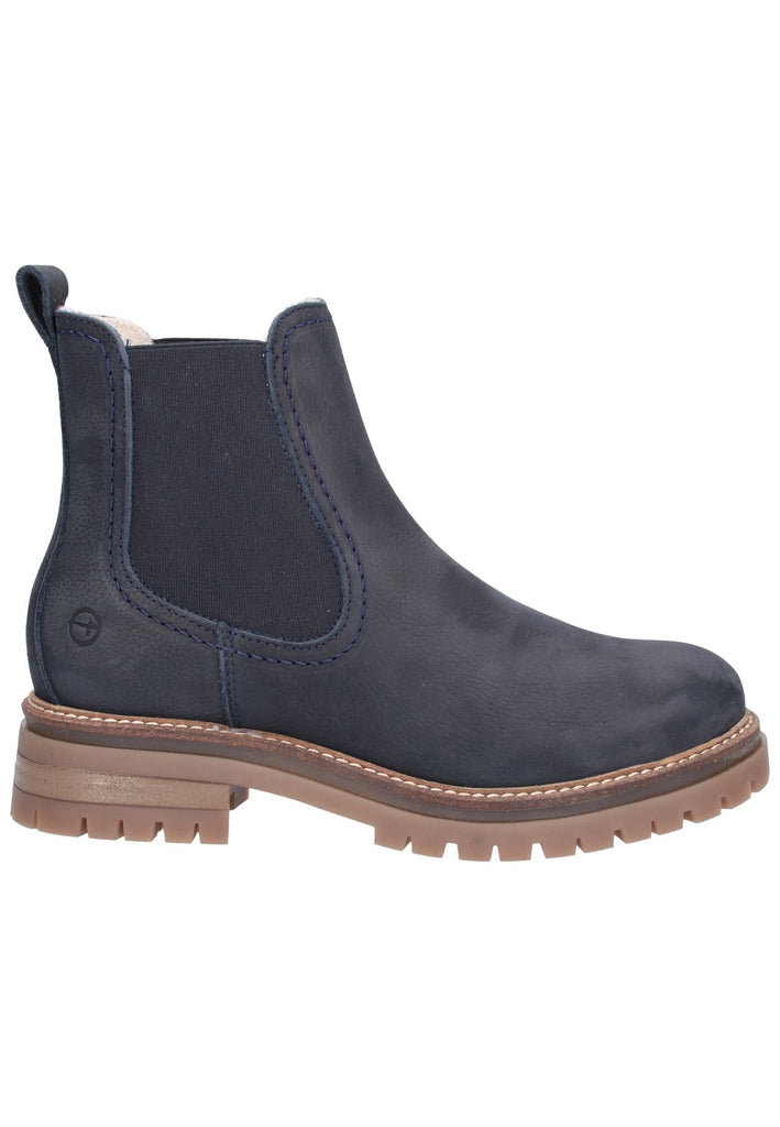 Tamaris Stiefelette Leder Navy - surf4shoes