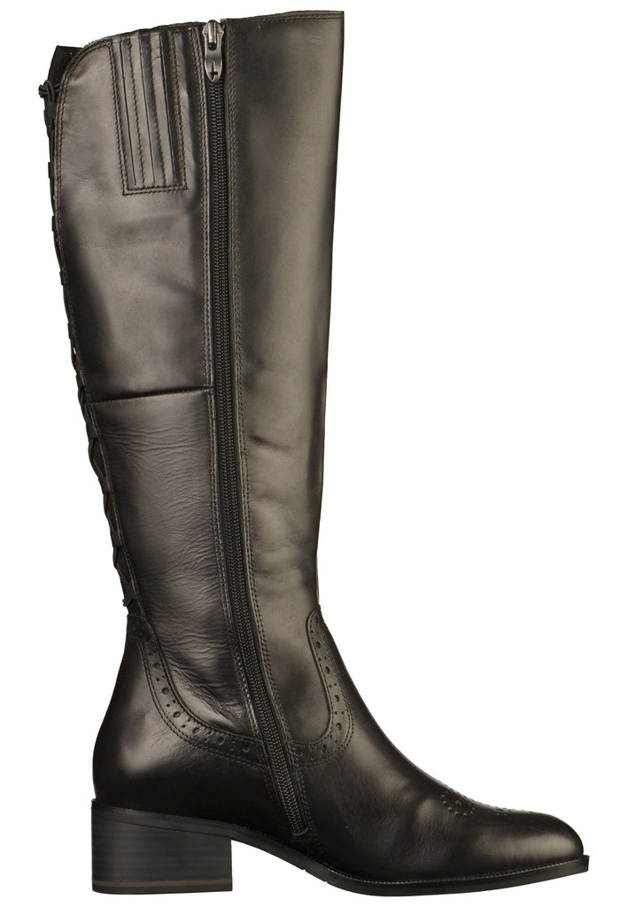 Tamaris Stiefel Leder Schwarz - surf4shoes