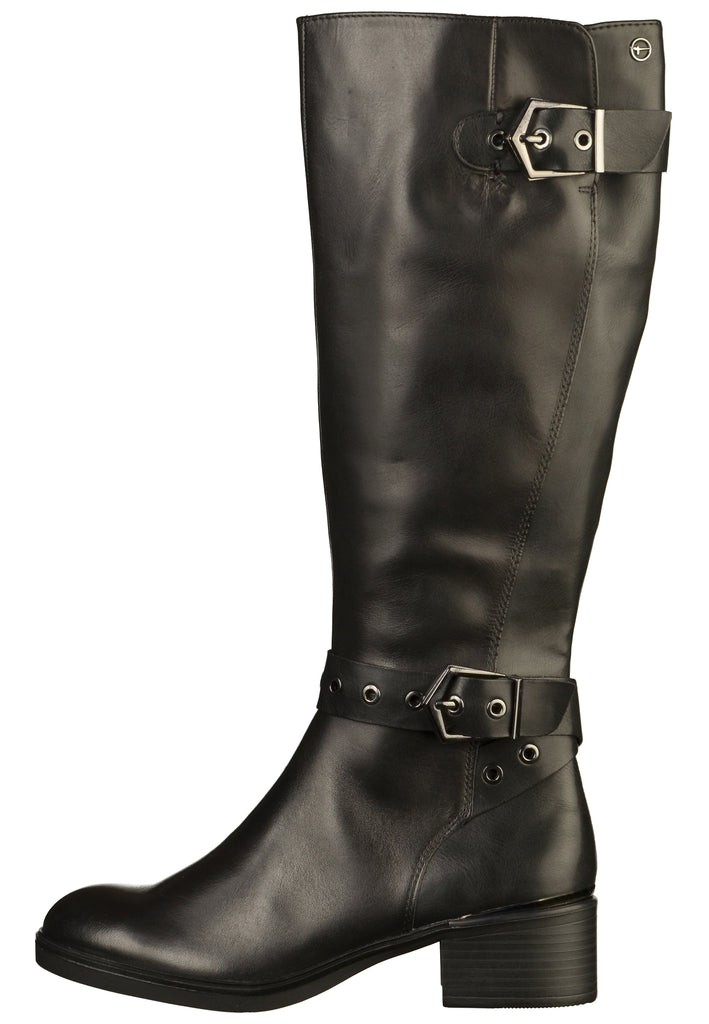 Tamaris Stiefel Leder Schwarz - surf4shoes