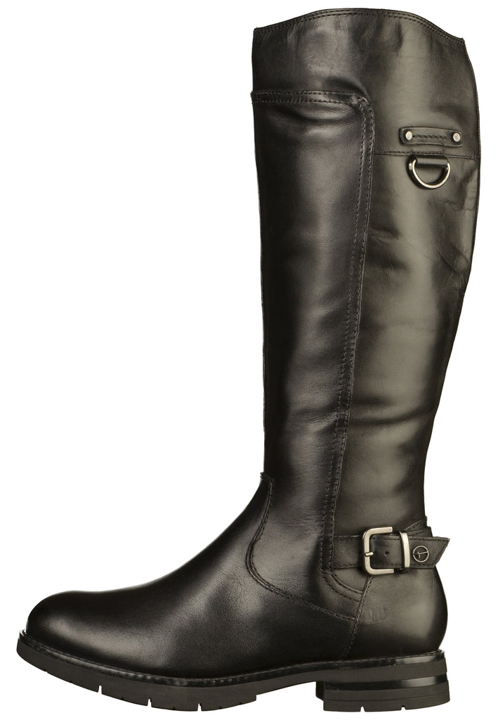Tamaris Stiefel Leder Schwarz - surf4shoes