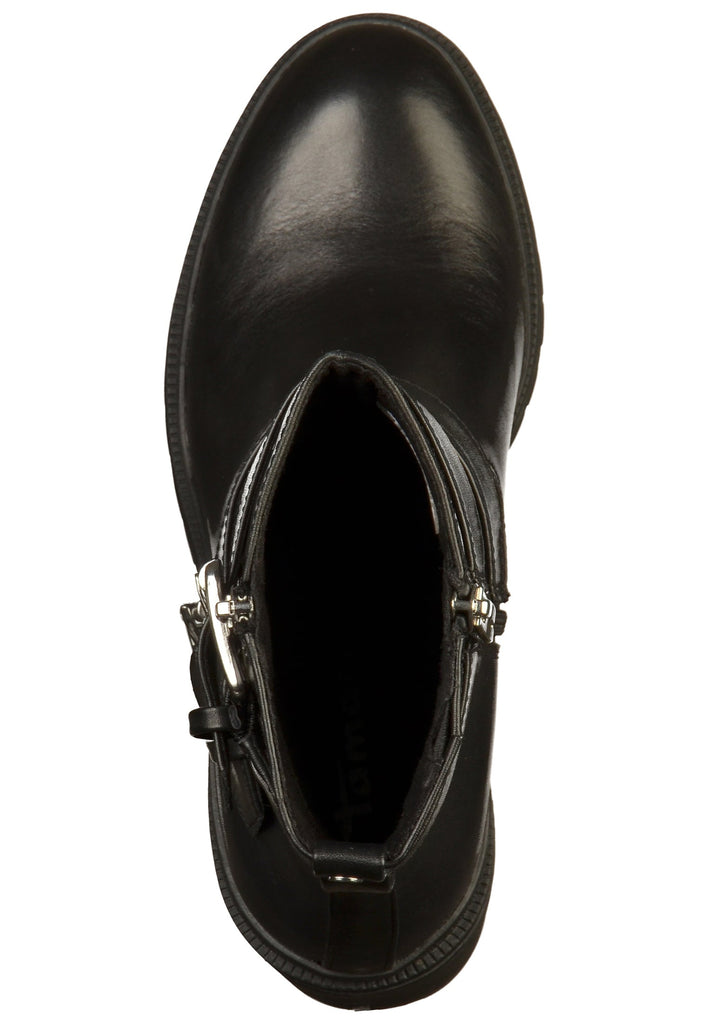 Tamaris Stiefelette Leder Schwarz - surf4shoes