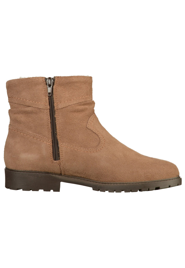 Tamaris Stiefelette Leder Taupe - surf4shoes
