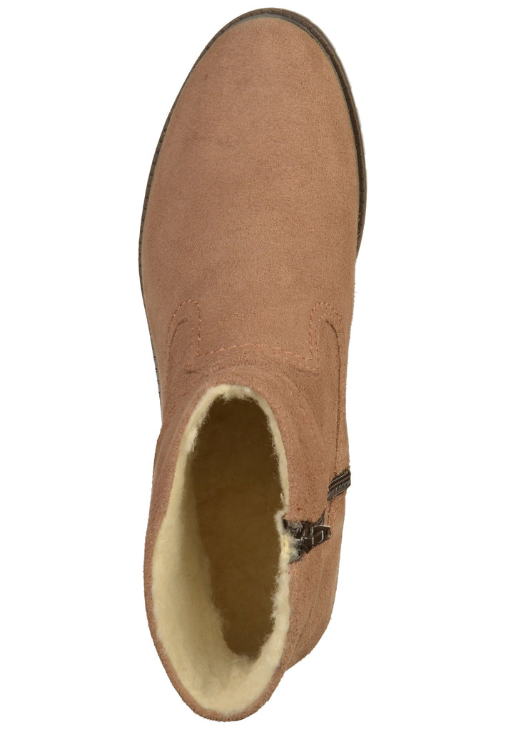 Tamaris Stiefelette Leder Taupe - surf4shoes