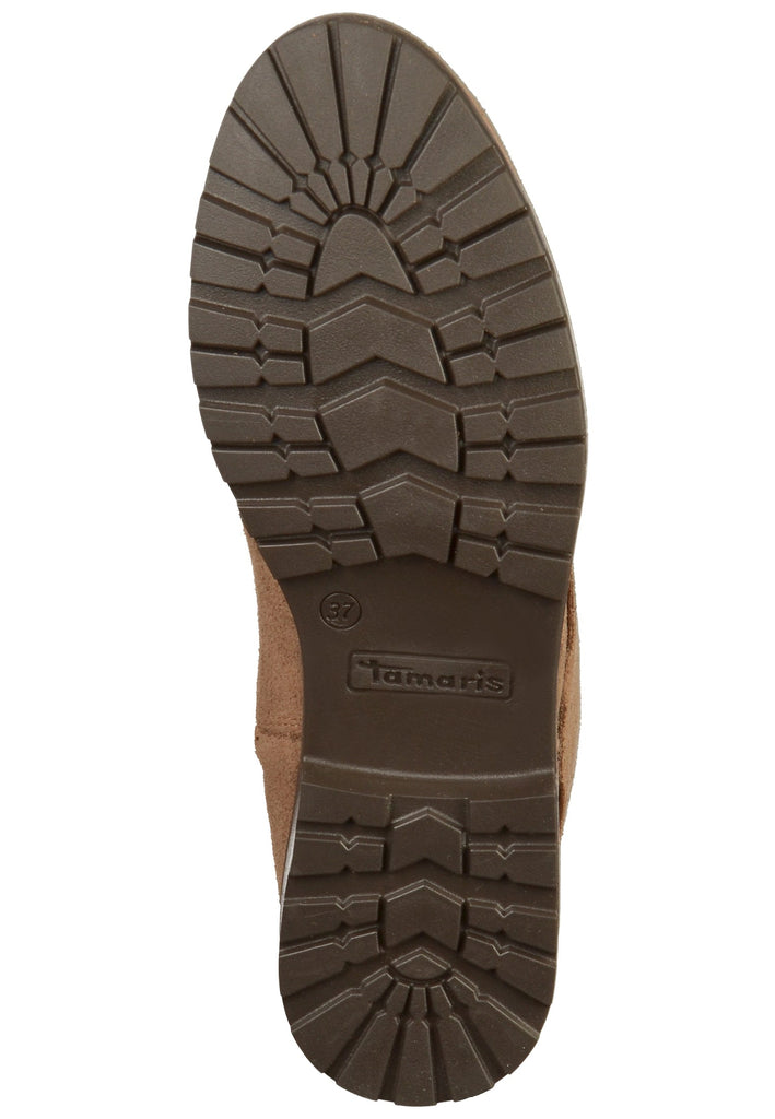 Tamaris Stiefelette Leder Taupe - surf4shoes