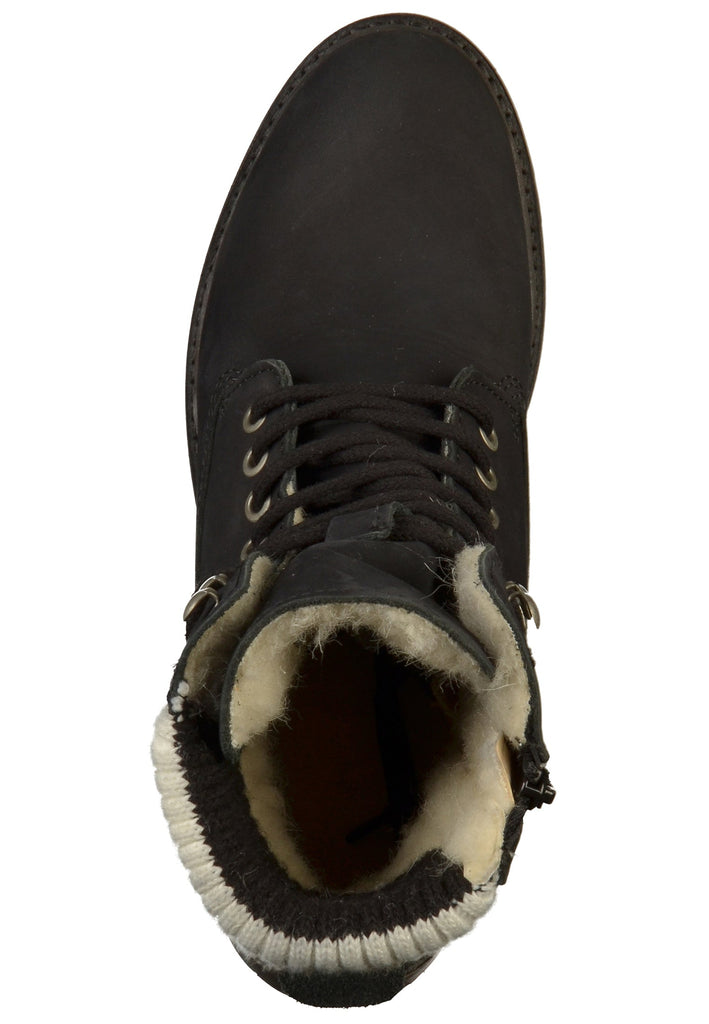 Tamaris Stiefelette Nubukleder Schwarz - surf4shoes