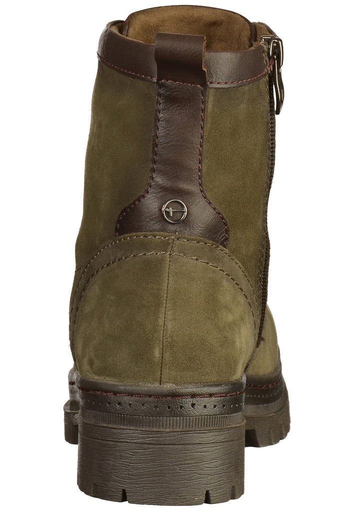 Tamaris Stiefelette Leder/Textil Oliv - surf4shoes