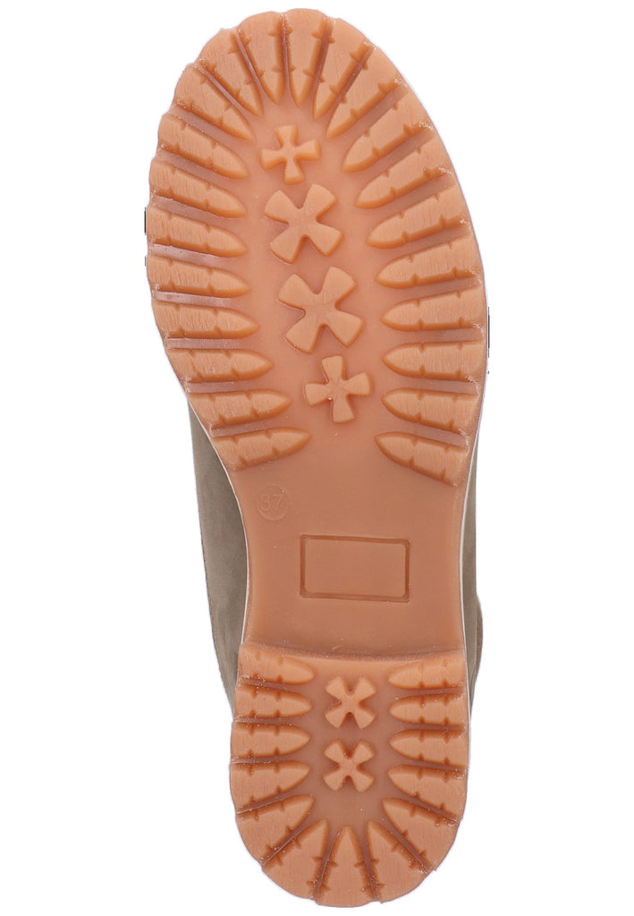 Tamaris Stiefelette Nubukleder Taupe - surf4shoes