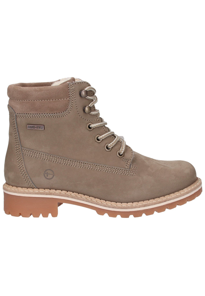 Tamaris Stiefelette Nubukleder Taupe - surf4shoes