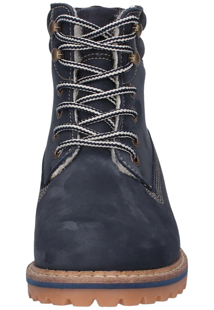 Tamaris Stiefelette Nubukleder Blau - surf4shoes
